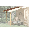  Weka Schleppdach Für Gartenhaus Ab Tiefe 200 Cm, Ca. B135/H210/T230 Cm