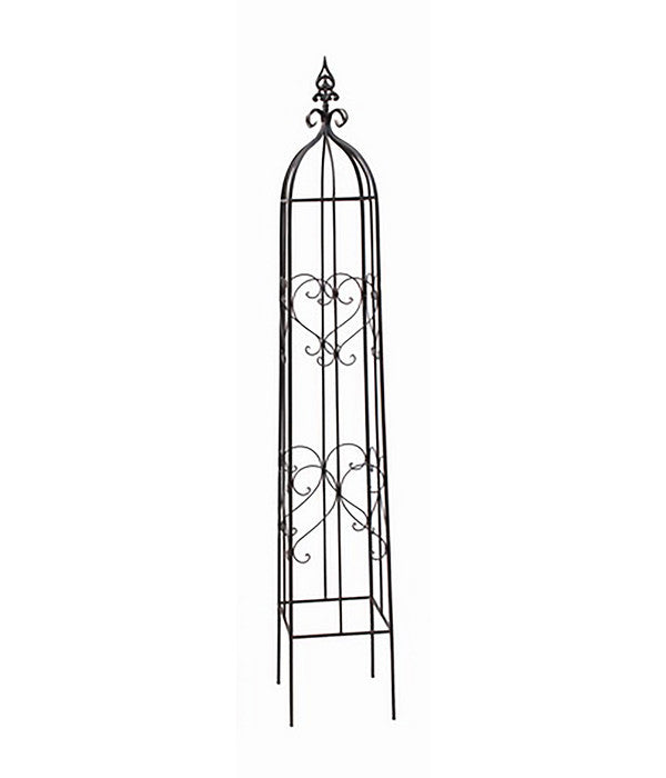  Dehner Metall-Rankobelisk Heart, Grau