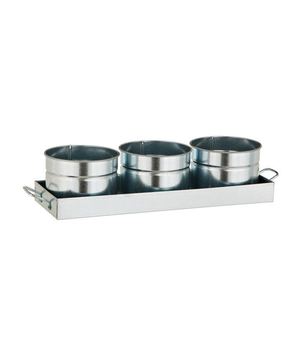  Zink Kräutertöpfchen Mit Untersetzer