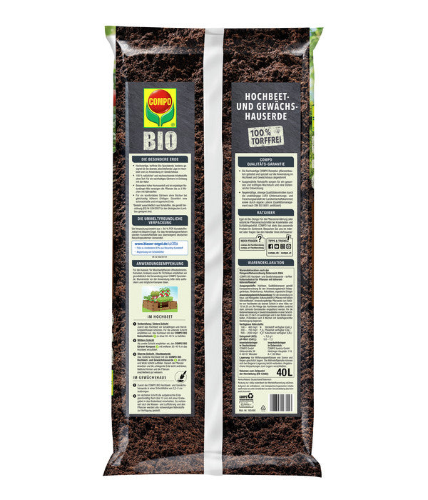  COMPO BIO Hochbeet- Und Gewächshauserde, 40 L