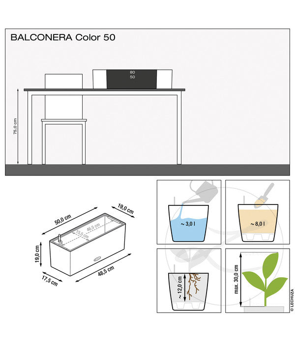  LECHUZA® Kunststoff-Kasten Balconera Color, Rechteckig