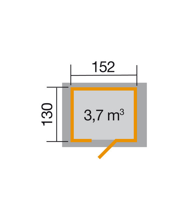  Weka Gartenhaus 317 Gr.1, Ca. B191/H208/T152 Cm
