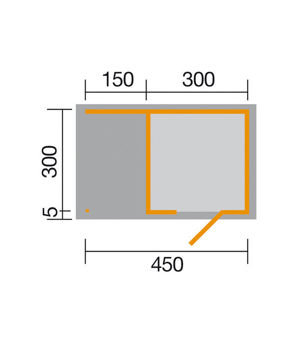  Weka Designhaus WekaLine 413 A Gr.2, Ca. B460/H244/T310 Cm
