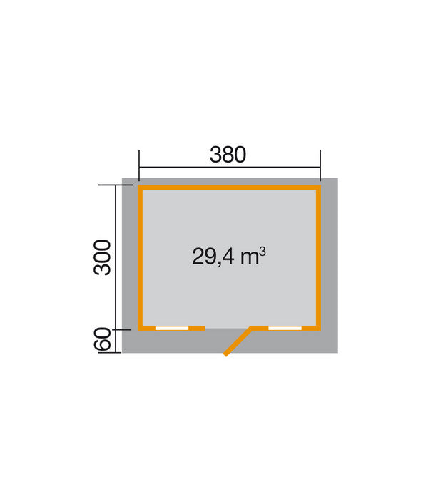  Weka Weekendhaus 138 Gr. 1, Ca. B450/H299/T374 Cm
