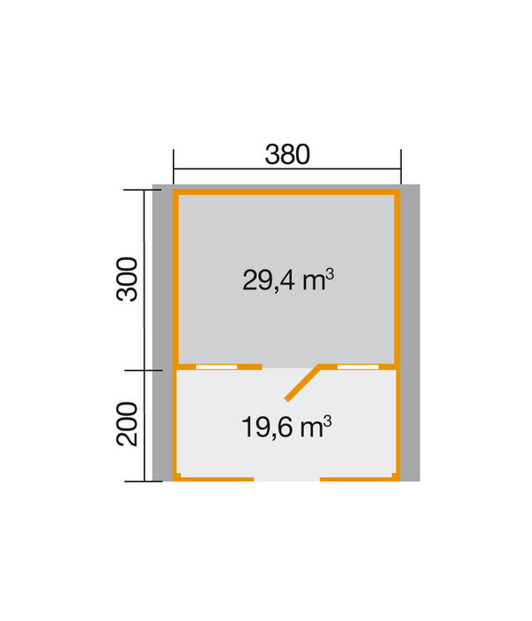  Weka Weekendhaus 138 Gr. 1, Ca. B450/H299/T514 Cm
