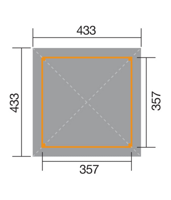  Weka Gartenoase 651 A Gr. 1, Ca. B433/H314/T433 Cm