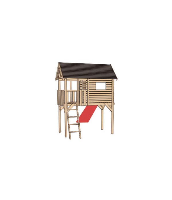  Tabaluga Kinderstelzenhaus 815 Inkl. Rutsche, Ca. B235/H332/T125 Cm