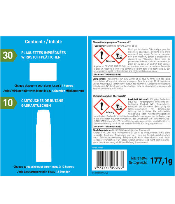  Thermacell Mückenabwehr Nachfüllpackung, 120 Std. Schutz