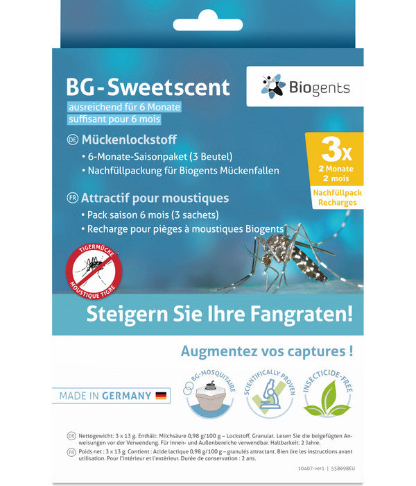  Biogents BG-Sweetscent Mückenlockstoff 3er-Nachfüllpackung