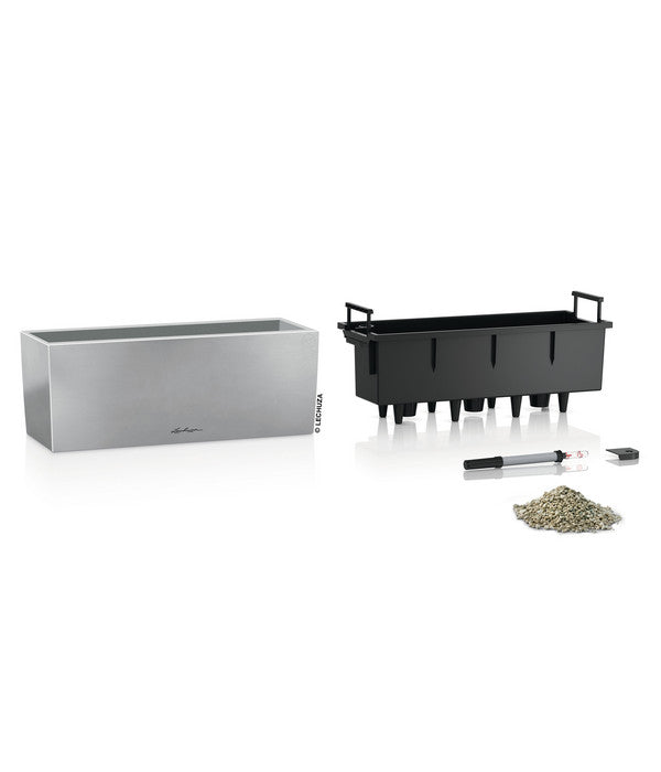  LECHUZA® Edelstahl-Kasten Balconcera Steel, Rechteckig
