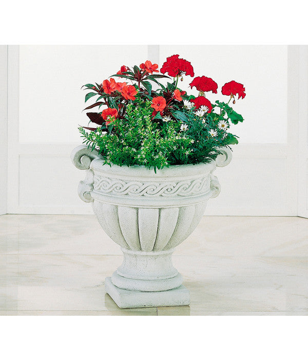  Fantasieco Stein-Vase Baden, Weiß, Ca. Ø45/H42 Cm