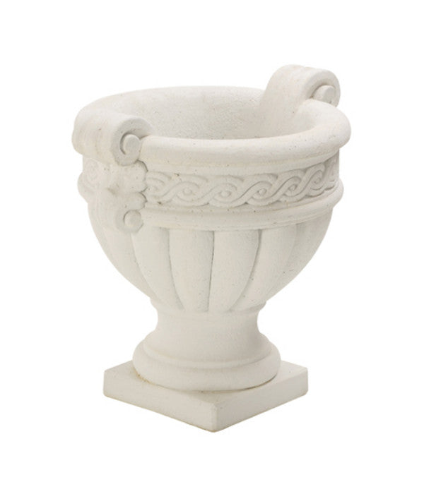  Fantasieco Stein-Vase Baden, Weiß, Ca. Ø45/H42 Cm