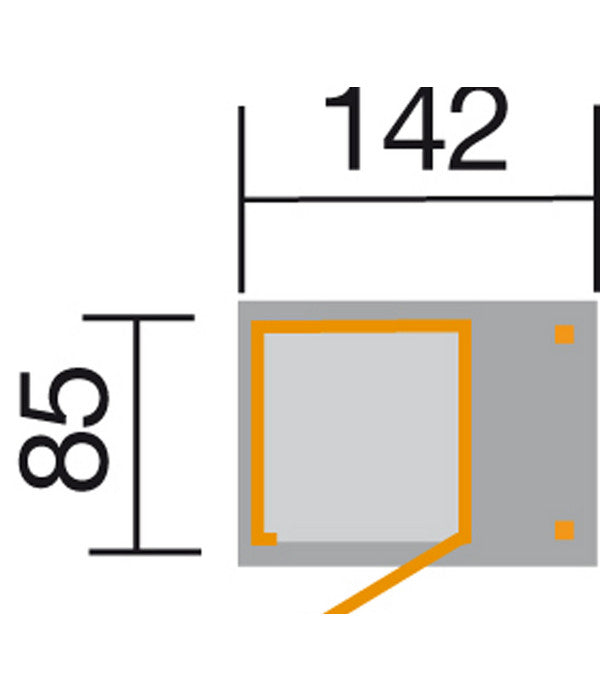  Weka Garten-Terrassenschrank 351 A Inkl. Schleppdach, Ca. B162/H196/T105 Cm