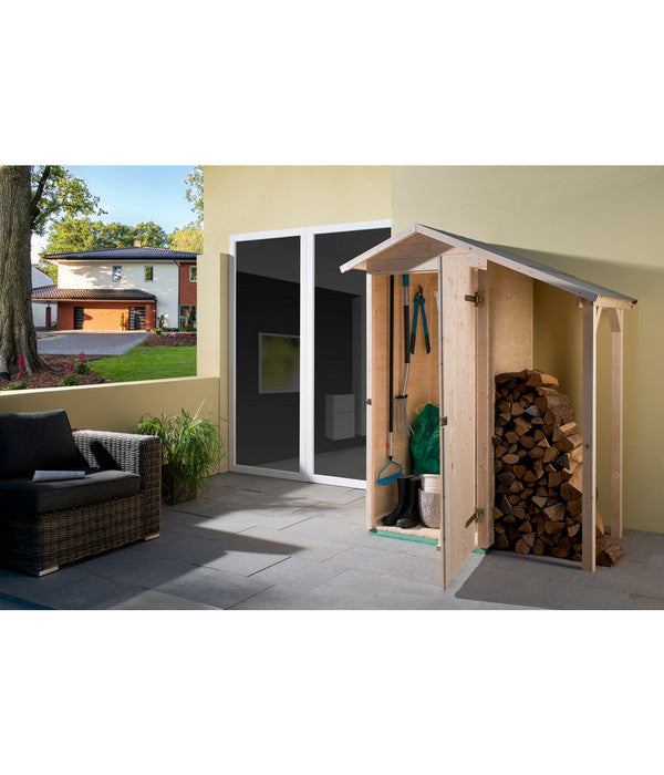  Weka Garten-Terrassenschrank 351 A Inkl. Schleppdach, Ca. B162/H196/T105 Cm