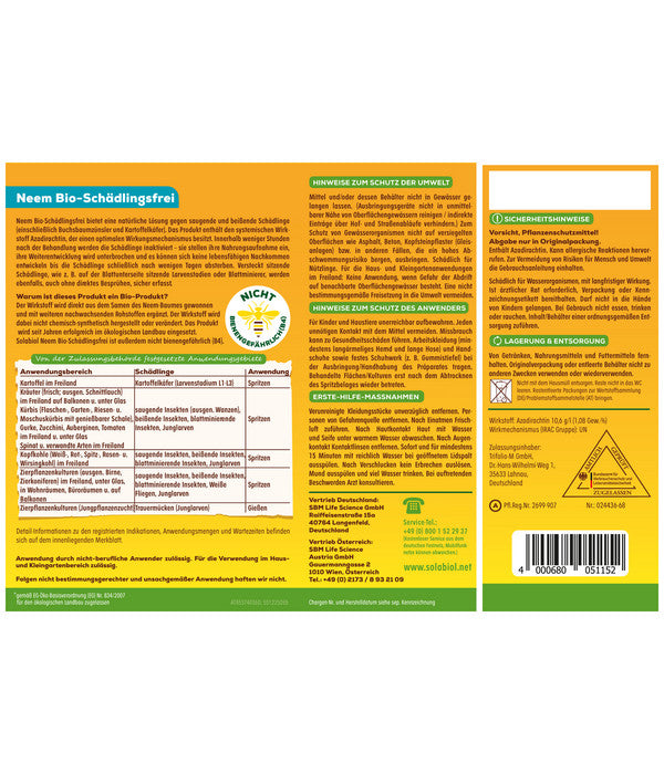  Solabiol® Neem Bio-Schädlingsfrei
