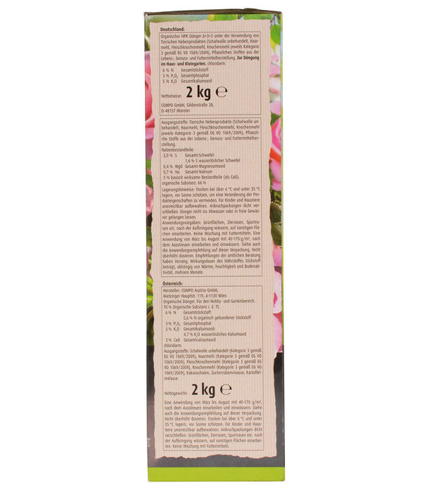  COMPO BIO Rosen Langzeit-Dünger Mit Schafwolle