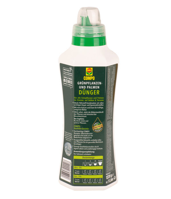  COMPO Grünpflanzen- Und Palmendünger, Flüssig, 1 L