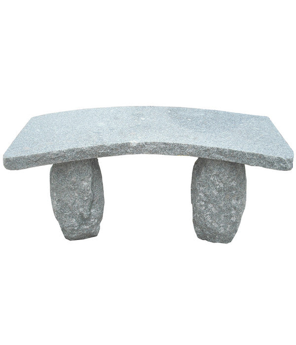  Dehner Granit-Gartenbank, Gebogen, 2-Sitzer