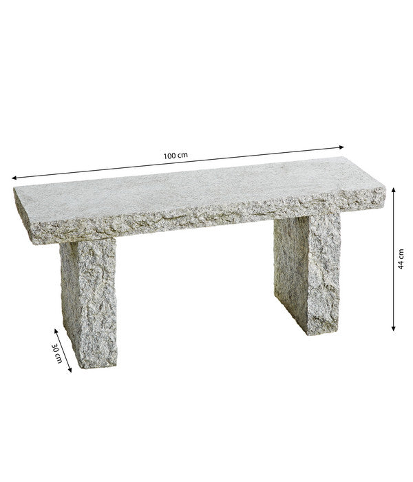  Dehner Granit-Gartenbank, 2-Sitzer