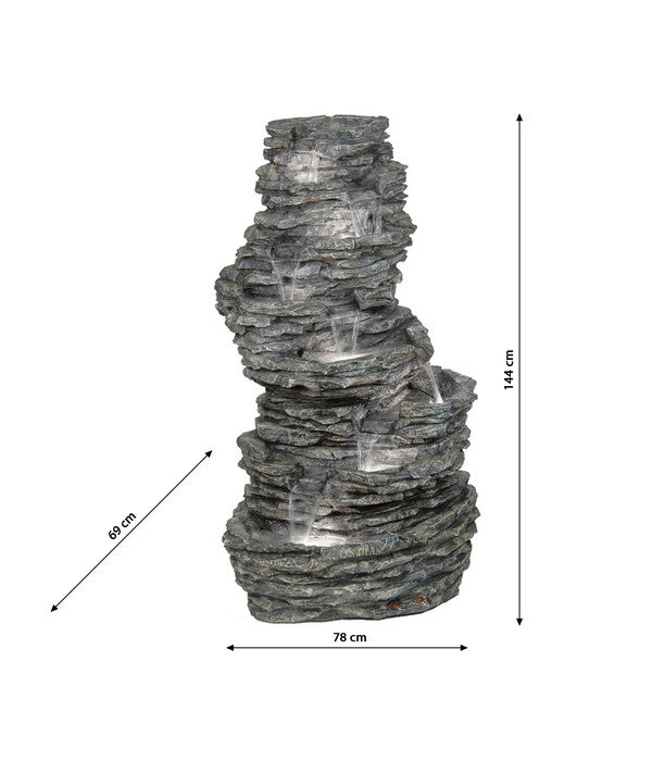  Dehner Polyresin-Gartenbrunnen Torino, Ca. H144 Cm