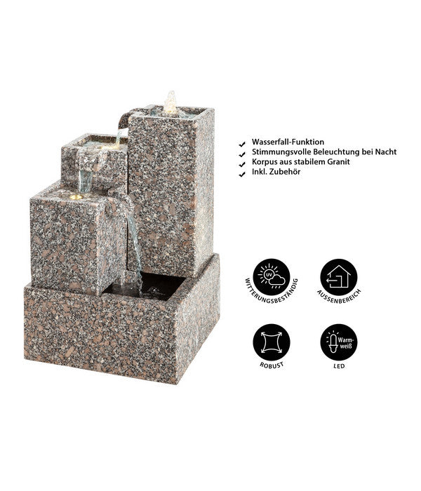  Dehner Granit-Gartenbrunnen Cascada, Ca. H65 Cm