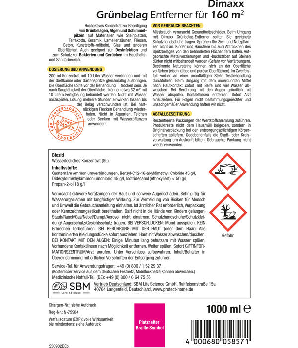  PROTECT HOME Dimaxx Grünbelag Entferner, 1 L