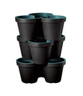  Kunststoff-Säulentopf Portland, Rund, Türkis, Ca. Ø43/H58 Cm, 3er-Set