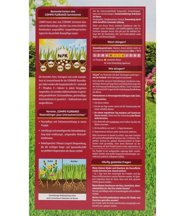  COMPO Floranid® Rasendünger Plus Unkrautvernichter