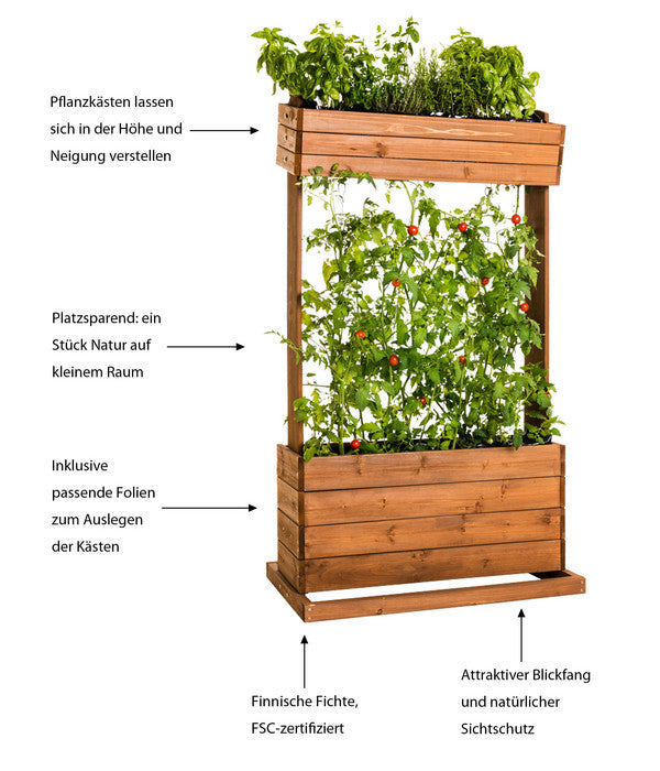  Hecht Hochbeet Cube 2, Ca. B82/H145/T50 Cm