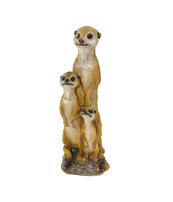  Dehner Polyresin-Erdmännchenfamilie, 16 X 14 X 48 Cm