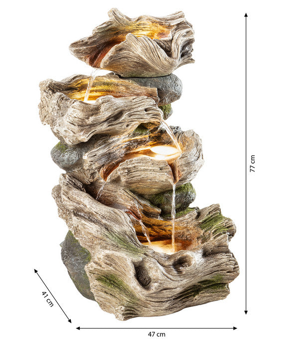  Dehner Polyresin-Gartenbrunnen Albero, Ca. B47/H77/T41 Cm