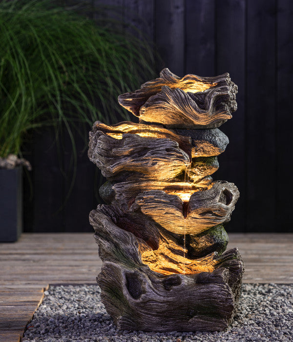  Dehner Polyresin-Gartenbrunnen Albero, Ca. B47/H77/T41 Cm