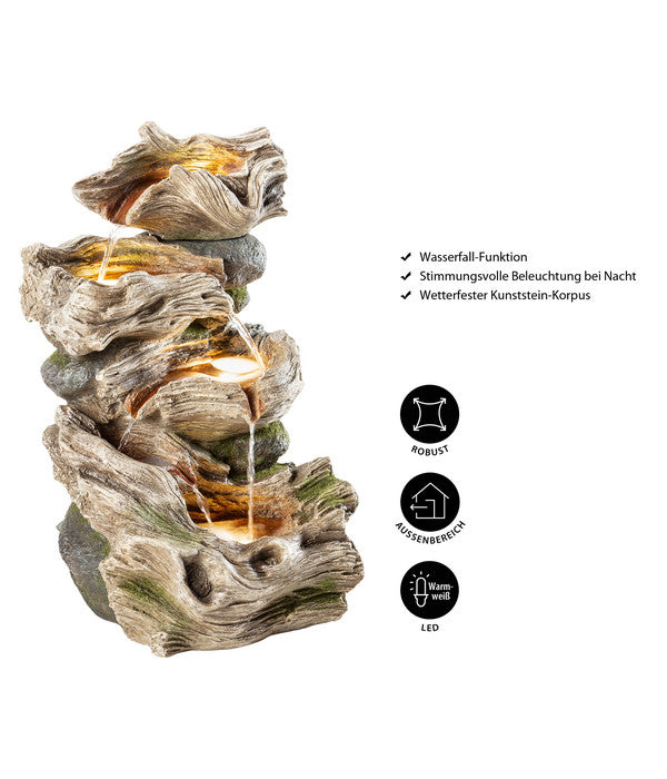  Dehner Polyresin-Gartenbrunnen Albero, Ca. B47/H77/T41 Cm