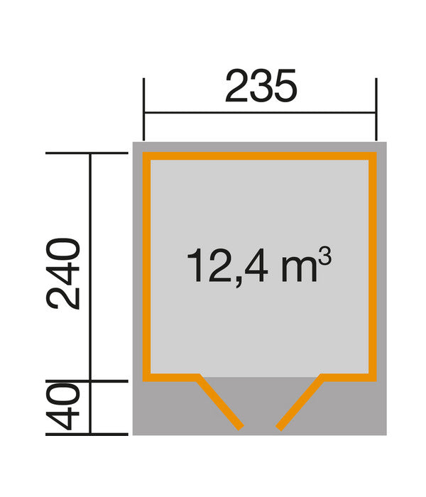  Weka Gartenhaus 179, Ca. B280/H224/T314 Cm