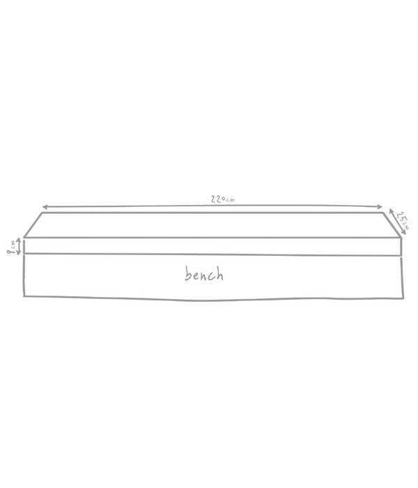 Outbag Bankpolster Bench Plus, Ca. B25/H8/T220 Cm