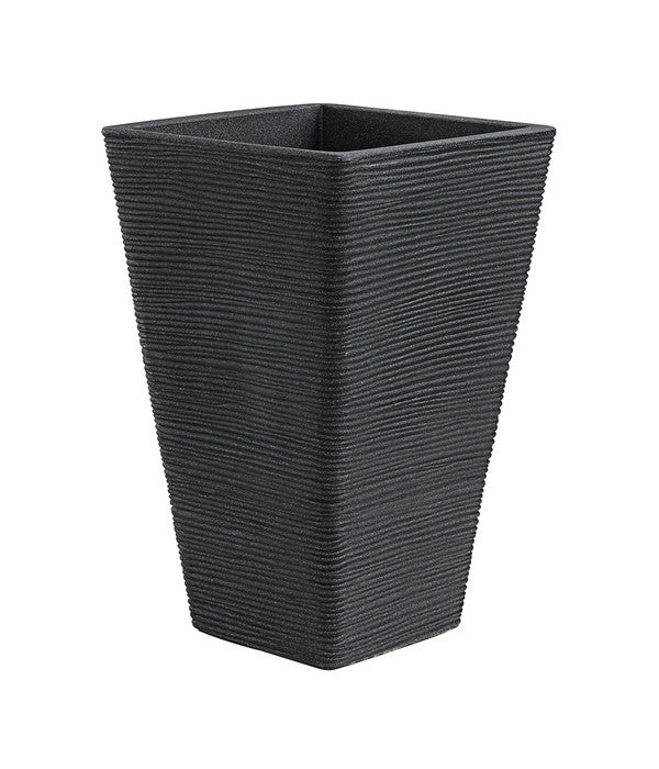  Dehner Kunststoff-Pflanzvase Capri, Anthrazit, Ca. B35/H55/T35 Cm