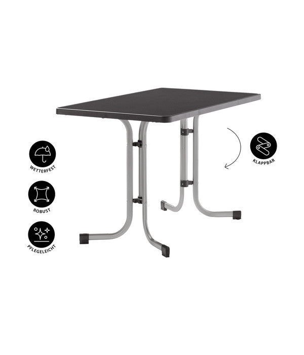  Sieger Boulevard-Klapptisch Mecalit®-PRO, Ca. B115/H72/T70 Cm