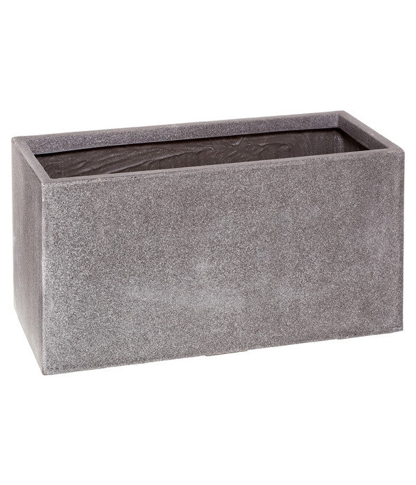  Dehner Polystone-Blumenkübel Kopenhagen, Rechteckig, Granit-grau