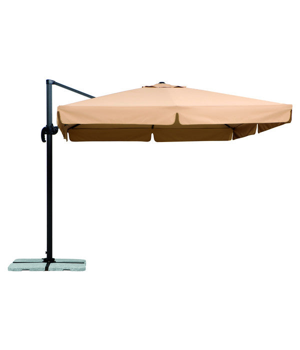  Schneider Classics Sonnenschirm Rhodos, Holzoptik, Quadratisch Ca. B300/T300 Cm