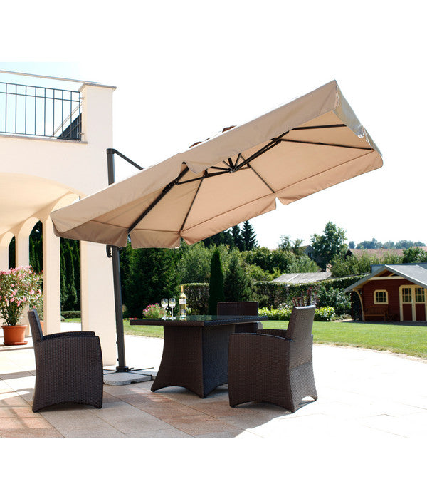  Schneider Classics Sonnenschirm Rhodos, Holzoptik, Quadratisch Ca. B300/T300 Cm