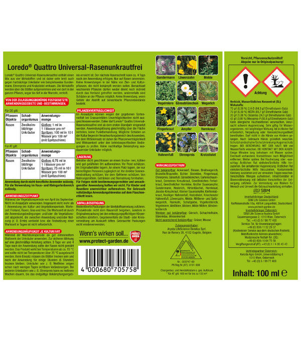  PROTECT GARDEN Loredo® Quattro Universal-Rasenunkrautfrei