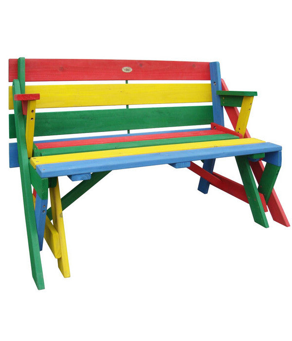  Habau Kinder Picknickbank Bunt, 100 X 50 X 62 Cm