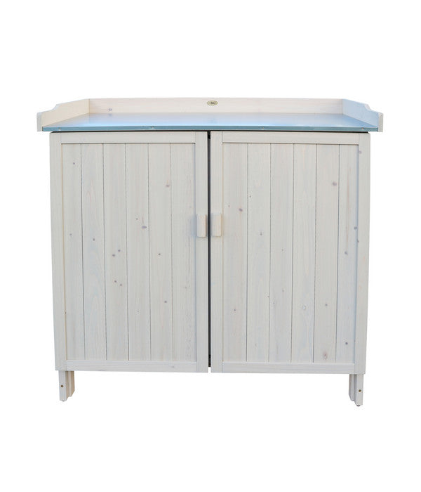  Habau Gartentisch Lino Mit Unterschrank, Ca. B98/H95/T48 Cm