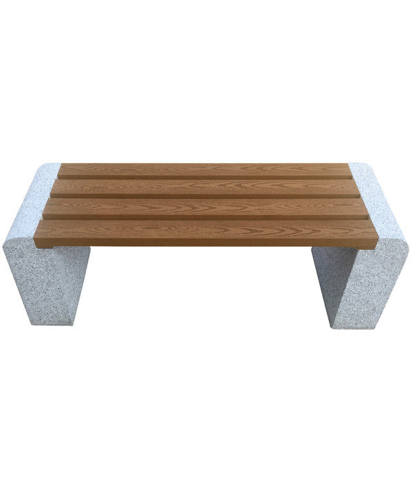  Dehner Granit-Gartenbank, Ca. B120/H45/T35 Cm, Grau/braun