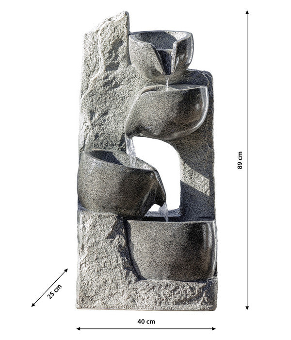  Dehner Polyresin-Gartenbrunnen Circ, Ca. H89 Cm