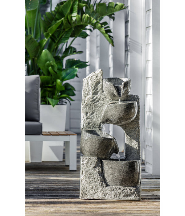  Dehner Polyresin-Gartenbrunnen Circ, Ca. H89 Cm