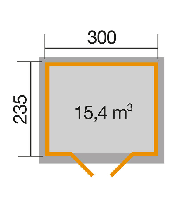  Weka Gartenhaus 122 Gr. 4, Ca. B380/H253/T274 Cm