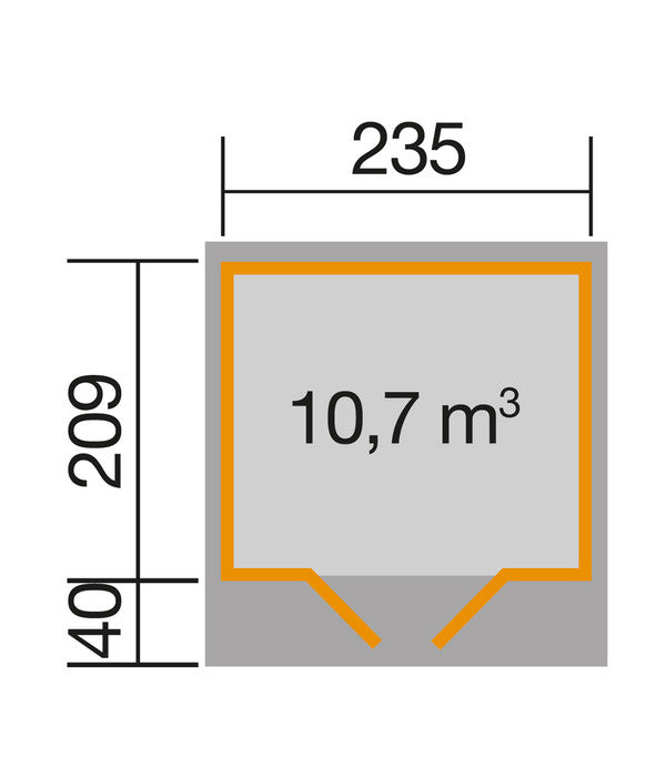  Weka Gartenhaus 179 Gr. 1, Ca. B280/H224/T284 Cm