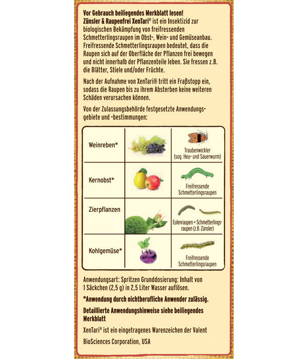  Substral® Naturen® Bio Zünsler & Raupenfrei XenTari®, 20 G