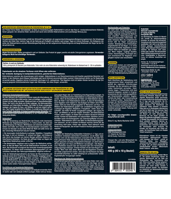 PROTECT HOME Rodicum® Ratten Getreideköder, 400 G